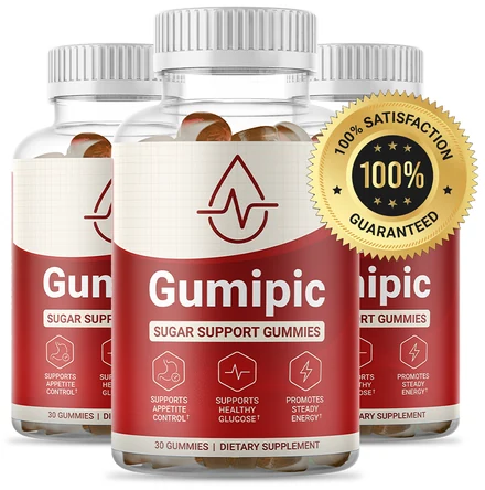 Three jars of Gumipic shown with the seller's 100% satisfaction guaranteed badge